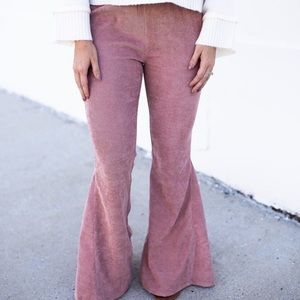 Mauve Corduroy Flares